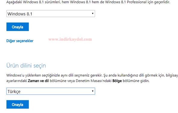 Windows 8.1 iso indir